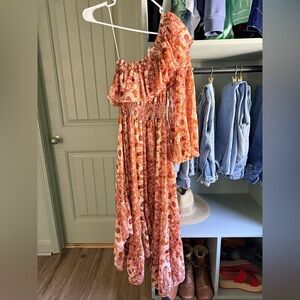 Miss Floral One-Shoulder Maxi Dress